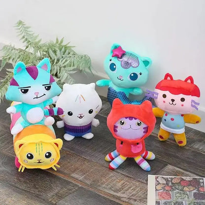 9 style Gabby Dollhouse Plush Toy Mercat Cartoon Stuffed Animals Mermaid Car Cat Plushie Doll Kids
