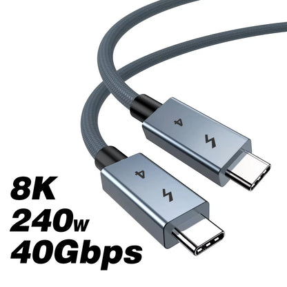 UGOURD USB C Thunderbolt 4 40Gbps USB4 Cable USB Type C to C 240W Fast charging Cable Thunderbolt3 for egpu SSD iPad MacBook Air