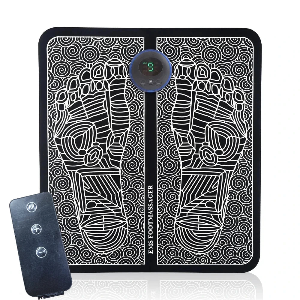 EMS Foot Massage Mat - Multi-Frequency Stimulation with 8 Zone Reflexology Massage