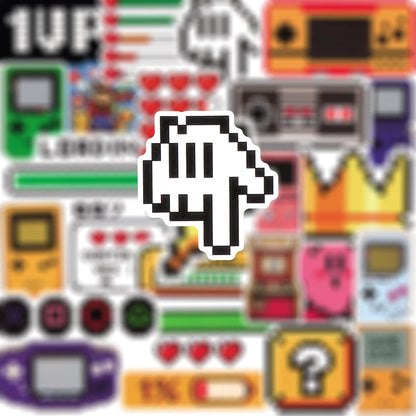 50PCS Classic Gaming Console Cartoon Stickers Retro Nostalgia Decals for Skateboard Car Motorcycle Helmet Graffiti Sticker Toys