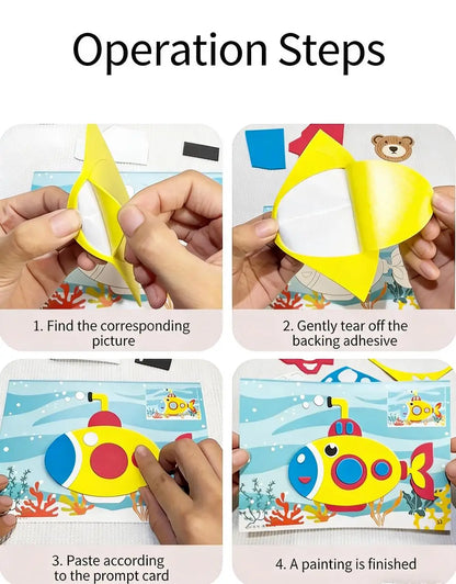 10Pcs 3D EVA Foam Sticker Set DIY Cartoon Animal Learning Education Painting Sticker Art Classroom Painting Puzzle Handicra