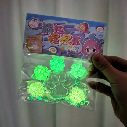Luminous Cat Paw Hamster Squishy Squeeze Toy Stress Relief Party Antistress Rising Toys For Adult Kids Stretch Toy Decompression