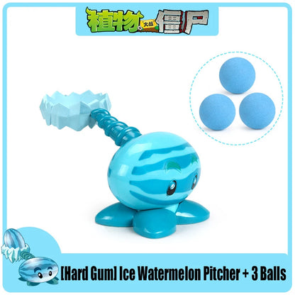 Funny Plants vs. Zombies 2 Hard Glue Peashooter Gatling Pea Shooter Sunflower Action Figure Model Dolls Shooting Toys Kids Gifts