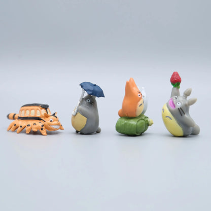 1-12pcs Anime Miyazaki Hayao Series Totoro Figure Mini Statue Cute Toys Room Ornaments Pvc Figures Toy Kid Gifts Collecctibles