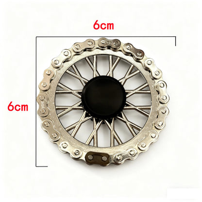Metal Flywheel Gear Chain Gyro Fingertip Gyro Sprockets Fidgets Toy Anti-stress Fidgeting Spinners Finger Exercise Toys Xmas