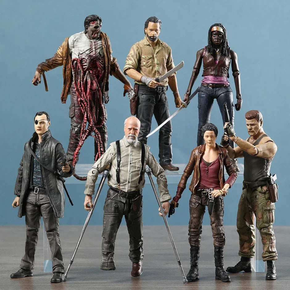 The Walking Dead Abraham Ford Bungee Walker Rick Grimes The Governor Michonne Action Toy Figurine Model Doll