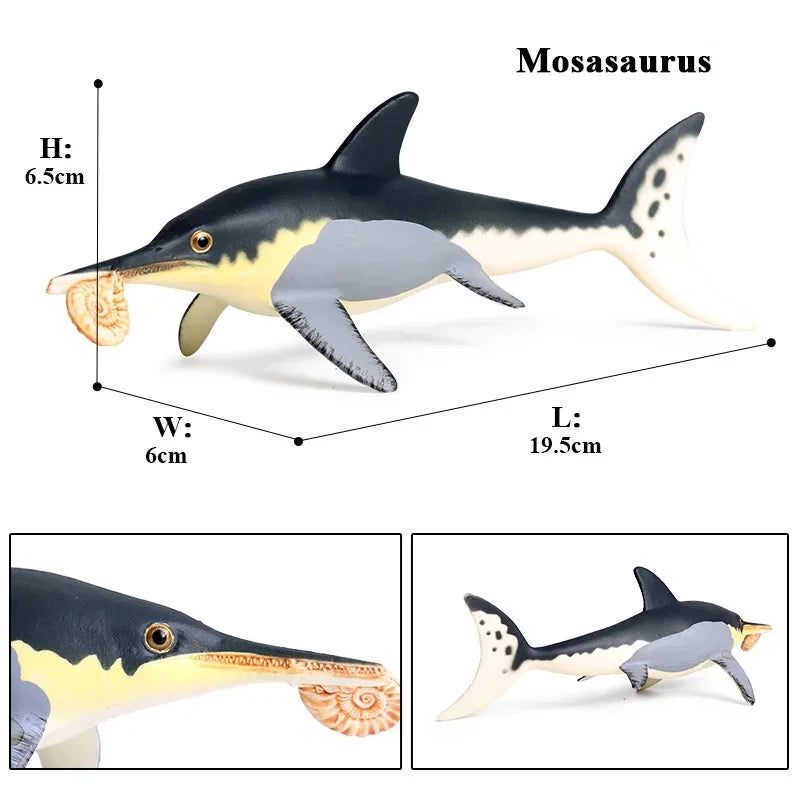 Oenux Prehistoric Savage Mosasaurus Megalodon Mammuthus Jurassic Dinosaurs Sea Life Animals Model Action Figures Toy Kids Gift