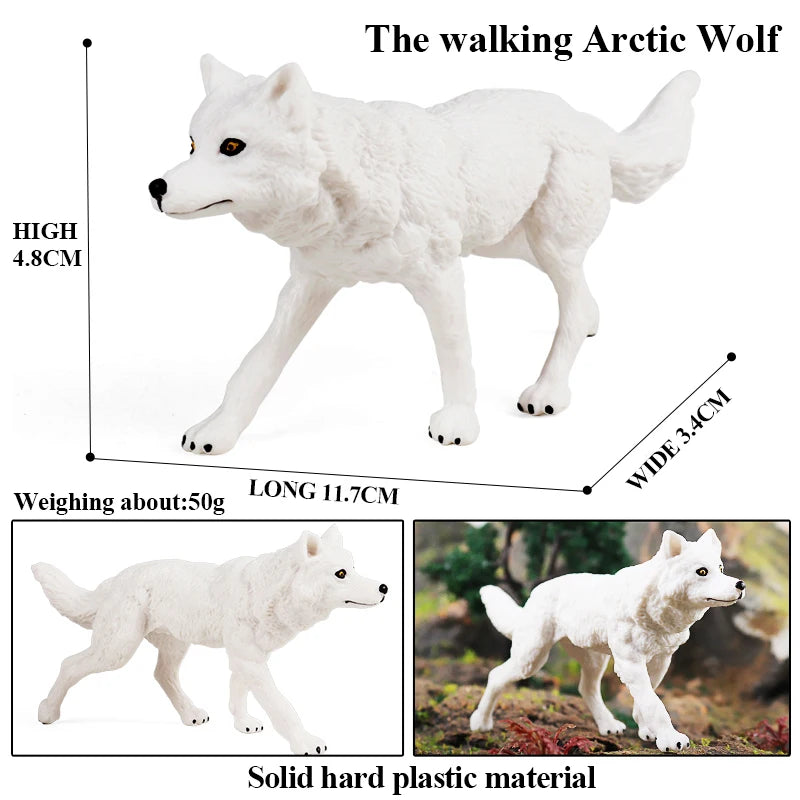 Oenux Arctic South Pole Animals Simulation Penguins Polar Bear Wolf Beluga Whale Action Figures Model Figurine PVC Kid Toy Gift
