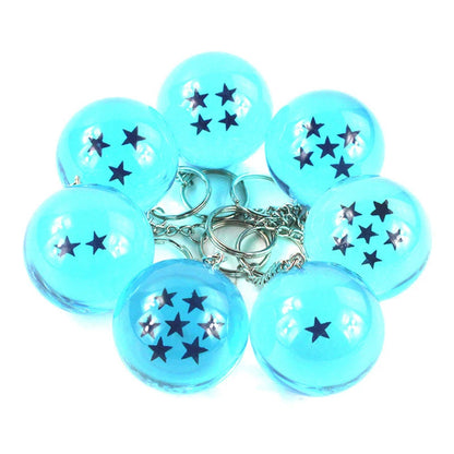 2.7cm 7PCS/set Dragon Ball Z Anime Son Goku Shenron Dragonball Crystal Ball Resin Action Figure Model Toy Kids GIft Keychain