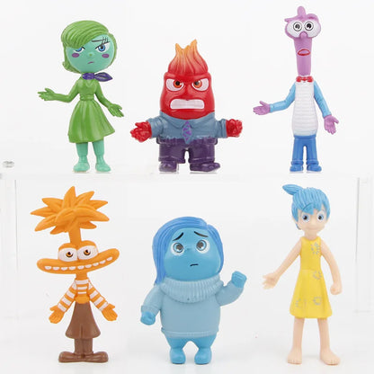 9 Pcs/Set New Inside Out 2 Action Figure Toy Sadness Joy Anger Disgust Fear Model Doll Cake Decorative Desk Ornament Kids Gift