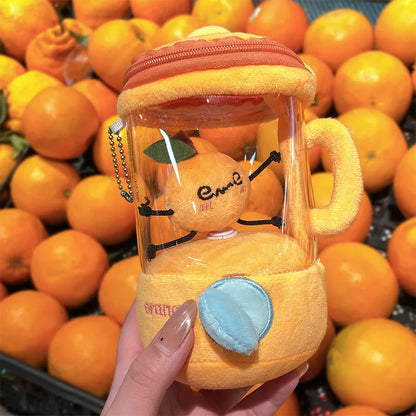 Fun Drawstring Rotating Plush Toys Fruit Juicer Watermelon Banana Orange Play House Interactive Toy for Kids Baby Birthday Gifts