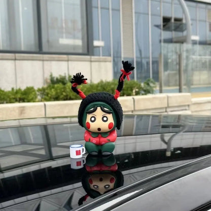 Crayon Shin-Chan Take Bath Zaemon Bare Butt Open Your Eyes Mobile Phone Stand Desktop Figure Ornament Gift Doll Car Decorations