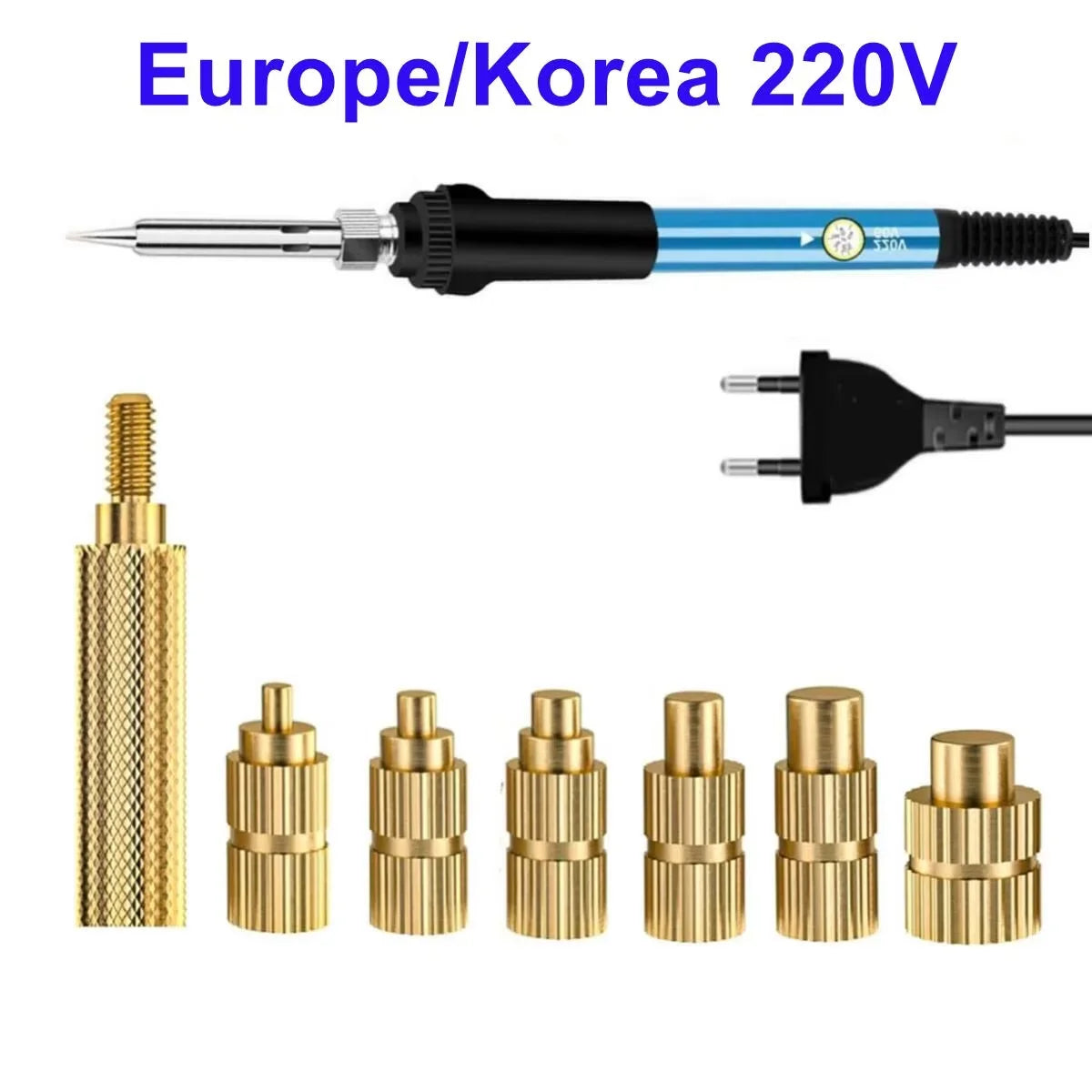 Heat Set Insert Soldering Iron Tip Head M2 M2.5 M3 M4 M5 M6 Hot Melt Insets Nut Brass Embedded Thread Insertion Kit For Plastic