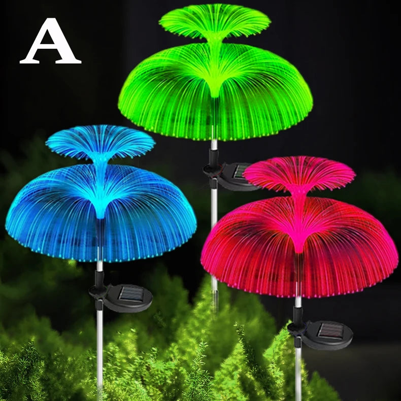 1-10pcs 7Color Changing Outdoor Lamp Solar Jellyfish Lights Waterproof Pathway Lawn Garden Decor Lighting