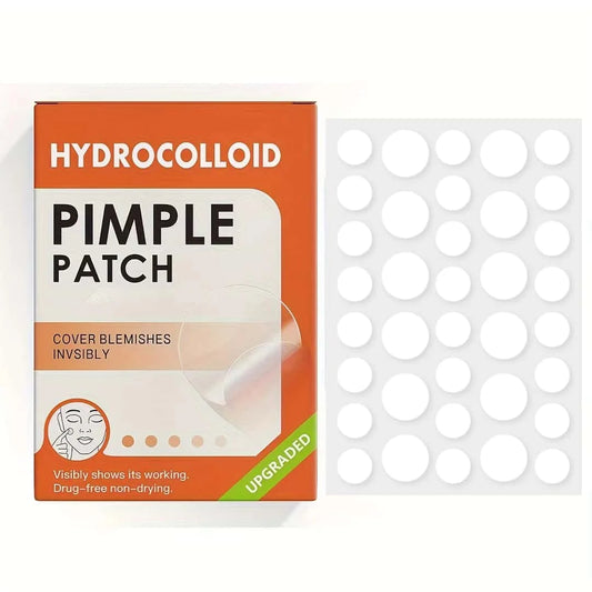 36pcs Hydrocolloid Acne Patches - Absorb Pus & Oil, Reduce Redness, Invisible Fit for All-Day Wear