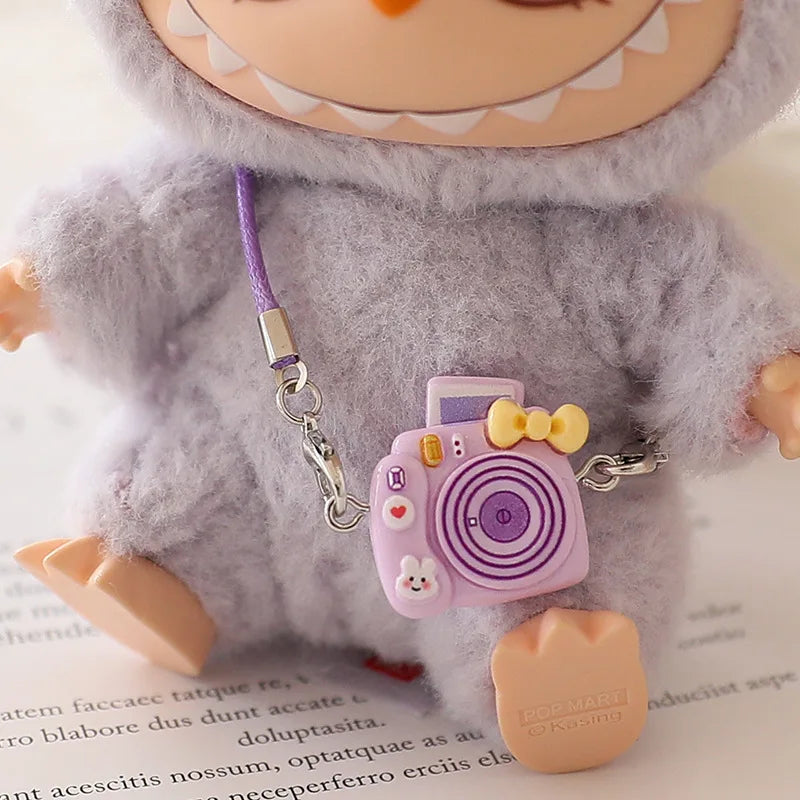 Mini DIY Camera Phone Coffee Cup Water Bottle Dress Up Plush Toy For Labubu Doll Pendant Dollhouse Accessories Sweet Couple Gift