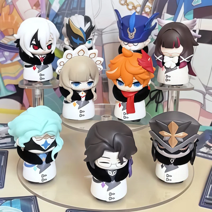 Mihoyo Genshin Impact Fatui Harbinger Q Version Series Blind Box Desktop Mini Doll Model Toys Trend Decoration Surprise Gifts