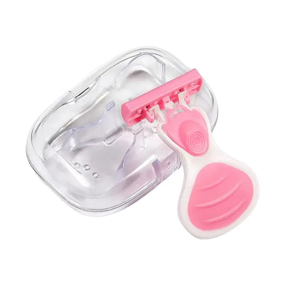 6-layer Portable Women Razor for Travel Face Leg Bikini Body Hair Shaving With Protective Net Blade Lady Manual Shaver Set