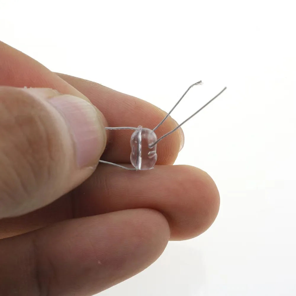 100 47mm/50mm transparent plug drill bits, fishing cross beads, floating balls, double beads, luminous space beans