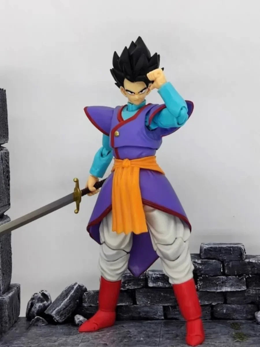 In Stock Dragon Ball Anime Figures Kaioshin Son Gohan Action Figure Supreme Kai God Of Creation Shf Pvc Model Desktop Decoration