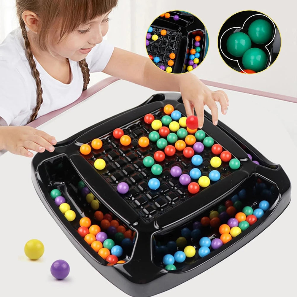 Rainbow Ball Elimination Board Game Fun Rainbow Ball Elimination Color Matching Toy Parent-child Interaction Tabletop Chess Game