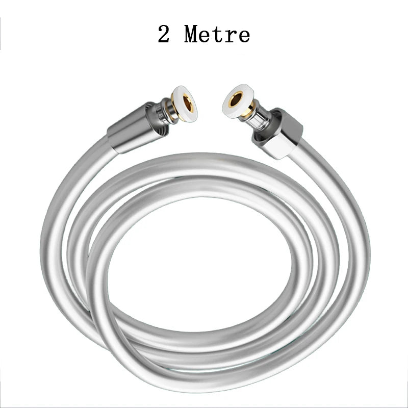 Flexible Anti Winding 1.2/1.5/2m High Pressure GI/2 Universal Interface PVC Handheld Shower Head Hose Faucet Extension Pipe