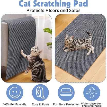 Trimmable Self-Adhesive Carpet Mat Pad Anti Cat Scratch Mat Cat Pet Scratcher Furniture Couch Corner Indoor Sofa Wall Protector