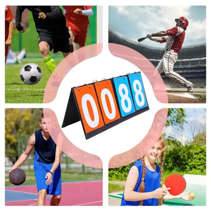 Scoreboard - Leather Score Keeper, Digital Flip Scoreboard, Multi-Sport Game Scoreboard