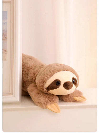 45-70cm Super Soft Lazy Fluffy Plush Stuffed Animals Plushie Raccoon Fox Crocodile Sloth Hug Throw Pillow Birthday Gift Boy Girl