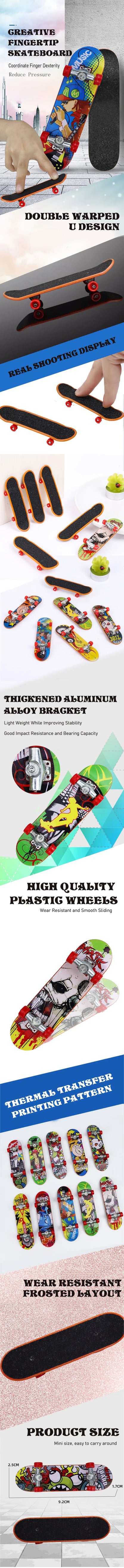 1/3/5pcs Mini Professional Finger Skateboards Funny Fingertip Fingerboard Anti Stress Sensory Toys For Boys Party Favors Gifts