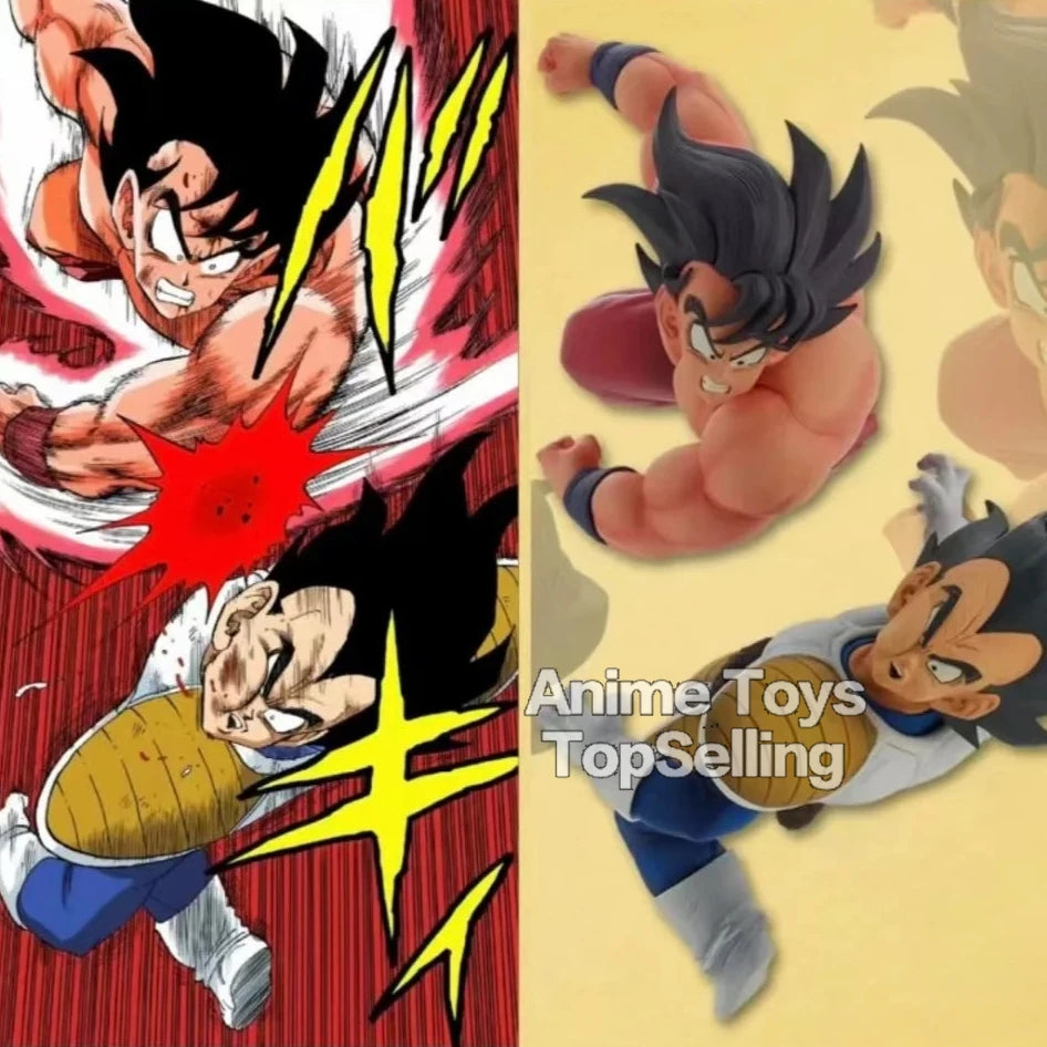 23cm/9.05in Anime Dragon Ball Z Figure Goku Vs Vegeta Figure Goku Figure PVC Vegeta Collectible Model Toys Gifts