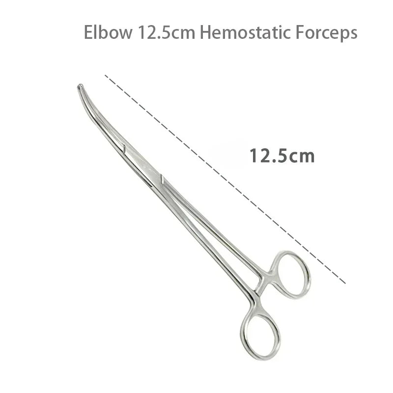 1pc Stainless Steel Hemostatic Forceps Surgical Forceps Tool Hemostat Locking Clamps Forceps Fishing Pliers Curved/Straight Tip