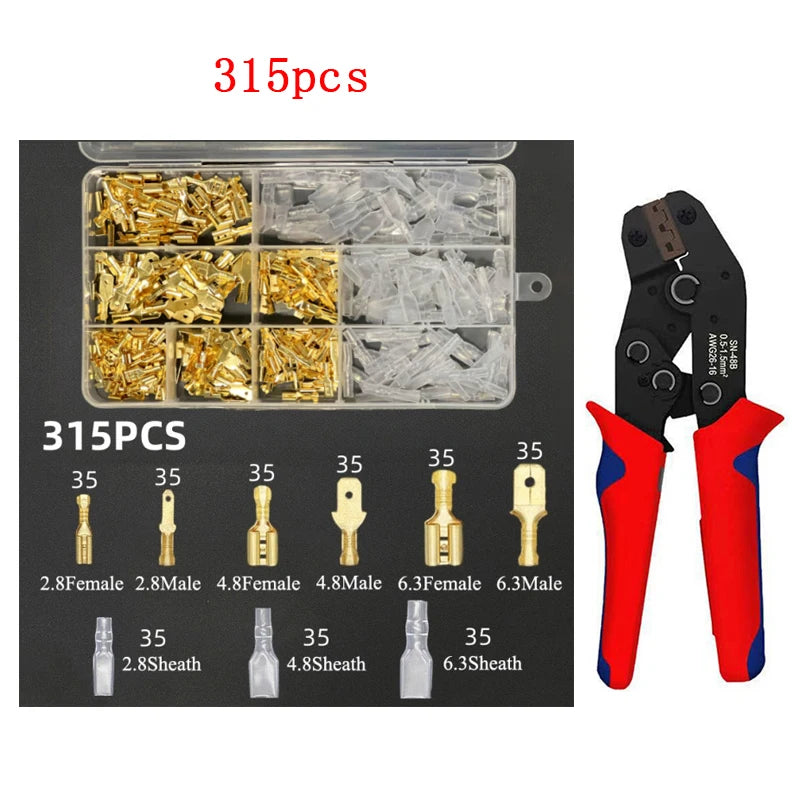 Male Female Wire Box Insulated Cable Macho Connector Electrical Crimp Terminals Termin Spade Connectors Assorted Kits
