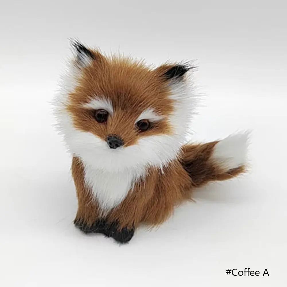 Mini Cat Rabbit Fox Owl Simulation Fur Model Plush Cats Action Figures Decor Gifts Imitation Animal Doll Home Decor Ornaments