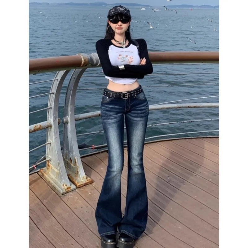 Flared Slim-Fit Denim Jeans