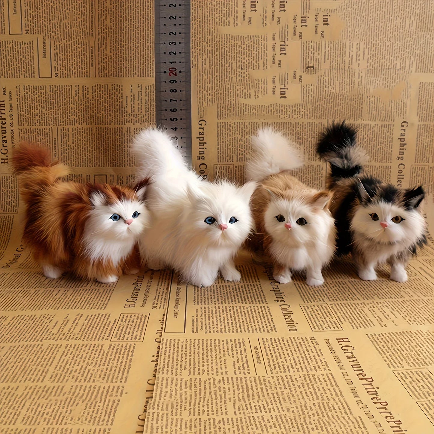 Lifelike Cat Plush Toy - Ultra-Soft Realistic Stuffed Animal | Valentine's Birthday Christmas Gift