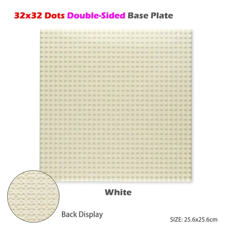 Classic Base Plates Plastic Bricks Double-sided 16*32 32X32 Dots City Blocks Baseplate DIY Parts Board Toys Kids Gift