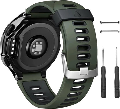 Double Colors Silicone Watch Strap Bracelet For Garmin Forerunner 220/230/235/620/630/735XT/Approach S6 Fashion Rubber Band