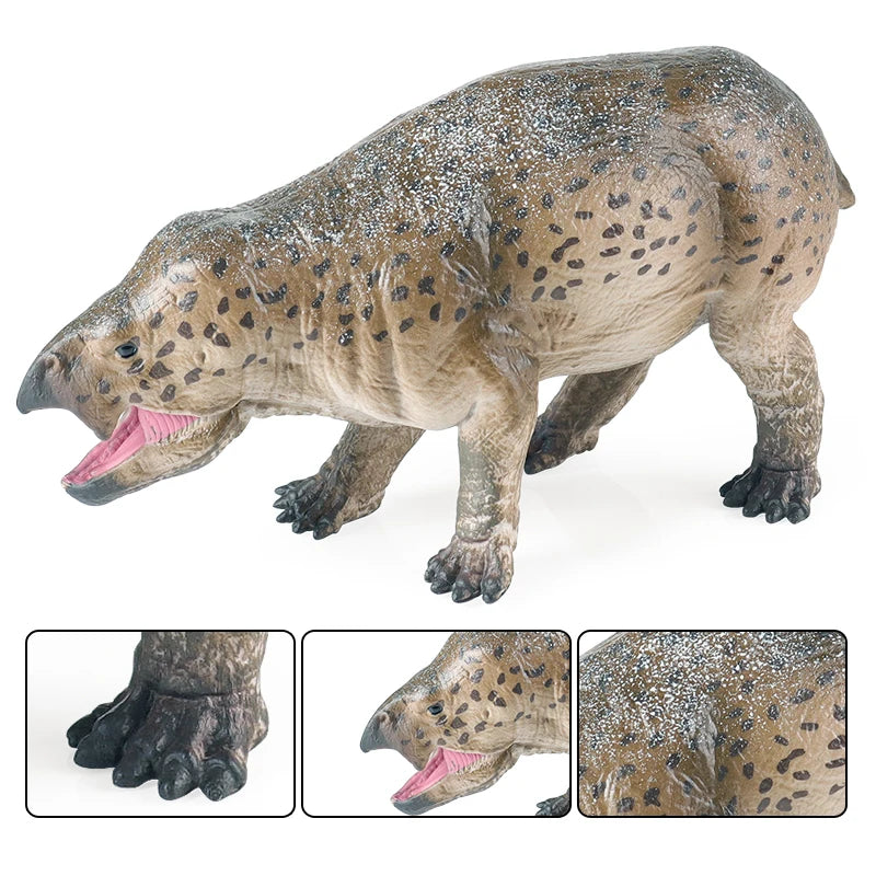 Oenux Prehistoric Wild Animals Simulation Armadillo Doedicurus Sabretooth Model Action Figures PVC Collection Toy For Kid Gift