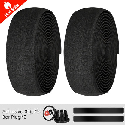 WEST BIKING EVA Bar Tape High Tenacity Handlebar Tape Adhesive Bike Handle Tape Shock Absorbing Bar Tape With Hole for Road Bike