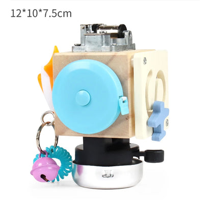 Montessori Kids Busy Cube Board Educational Toys Children Hand Grasping Ability Training Lock Learning Toys For Toddler Gifts