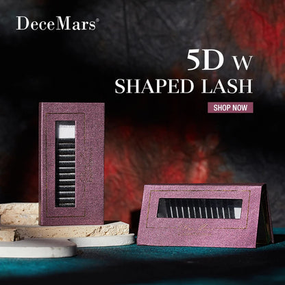 DeceMars 5D - W Shaped Eyelash Extension (12line/Tray) for Makeup