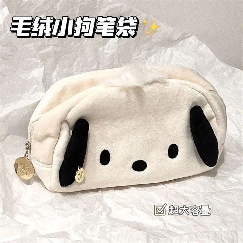 Kitty Pochacco Cute Plush Japanese Ins Style Pencil High-capacity Case Pencil Case Student Stationery KT Cat Cartoon Gift