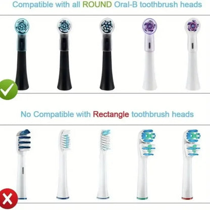 Toothbrush Dustproof Covers Caps Compatible with Braun Oral B Replacement Heads and iO Series Electric Toothbrush Head Protector