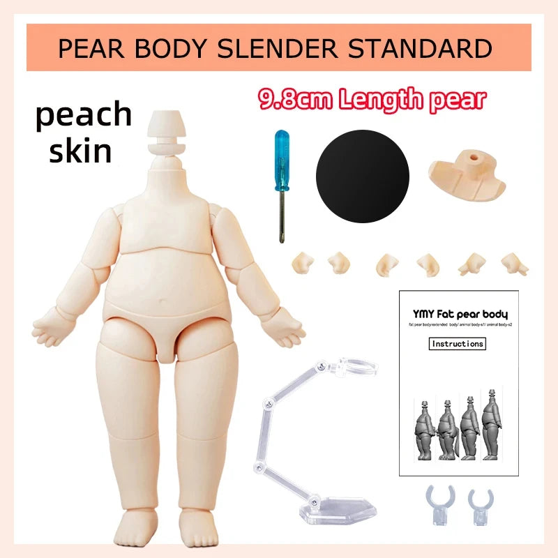 NEW YMY Doll Cat Hand Animal Body Fat Body with Tail Ob11 Body Joint for Gsc Head,1/12bjd,Obitsu 11 Boy Girl Toy Accessories