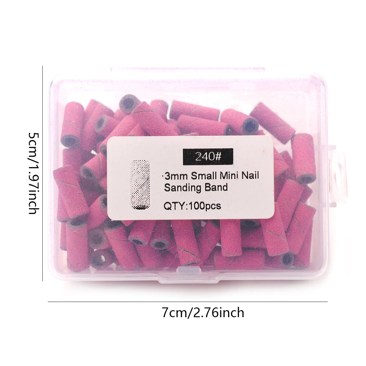 100pcs 3.1mm Mini Sanding Bands Kits Nail Drill Bits Mandrel Sets Electric Manicure Accessories Tool Dead Skin Remover