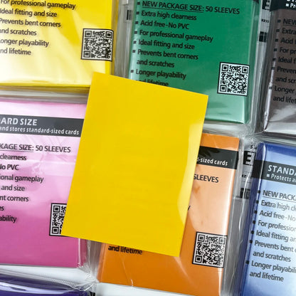 50PCS 66x91mm Matte Solid Standard Size Card Sleeves Toploading Trading Cards Protector Card Cover for MGT/PTCG