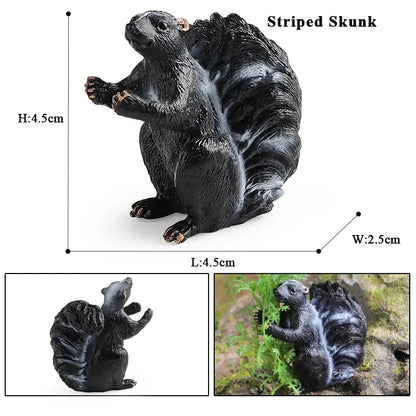 Oenux Wild Animals Simulation Rodent Marmot Mouse Model Squirrel Rat Chinchilla Action Figure Figurine Collection Cute Kid Toy