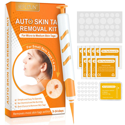 2 IN 1 Auto Micro Skin Tag Remover Device Standard And Micro Skin Tag Removal Kit Adult Mole Wart Remover Face Care Beauty Tools