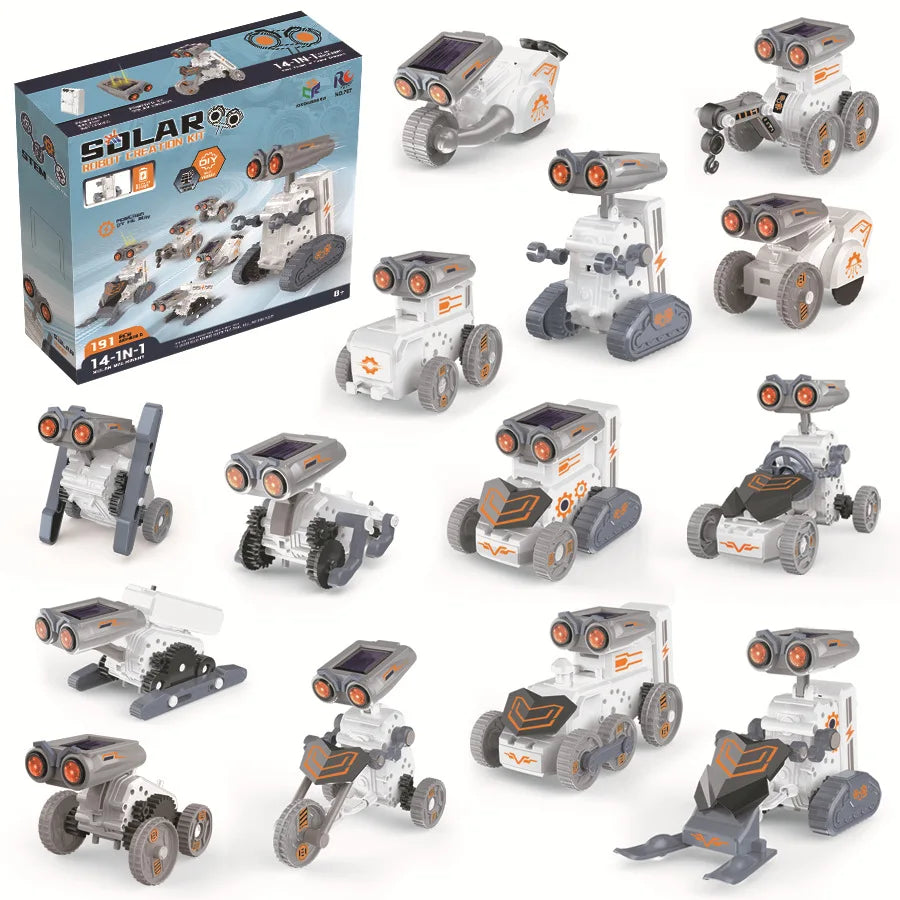 12 in 1 Science Experiment Solar Robot Toy DIY Building Powered Learning Tool Education Robots Technological Gadgets Kit for Kid